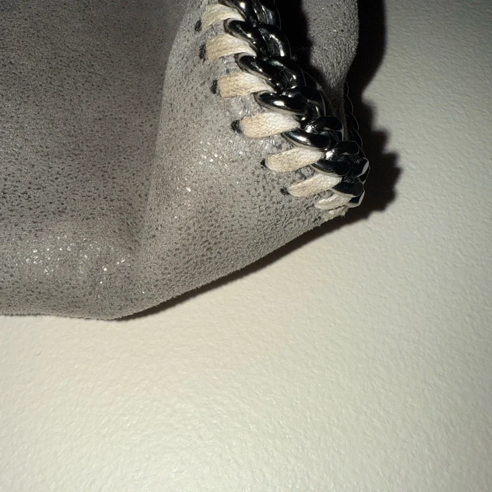 Stella McCartney Falabella Tiny Tote Authentic in Gray Vegan Suede - Picture 7 of 13